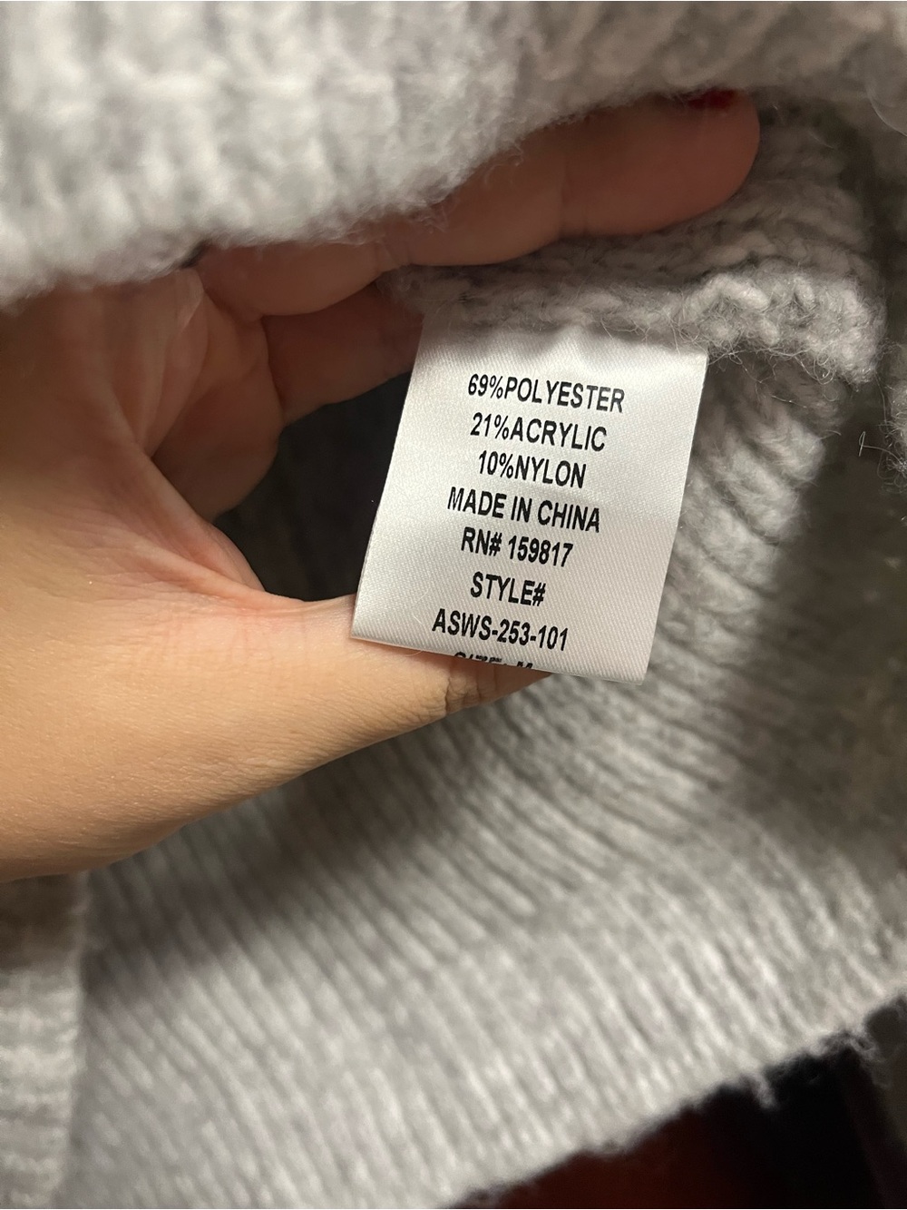 Altar'd State Lace-Collar Cable Knit Cardigan - Light Heather Gray NWT - Picture 7 of 7